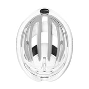 Abus Airbreaker 2.0 racefietshelm met ventilatie en ultralicht ontwerp, zichtbaar op een afbeelding in zwart en oranje.