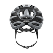 Abus Airbreaker 2.0 racefietshelm met lichte constructie en ventilatie, zichtbaar op een fietser in een sportieve positie.
