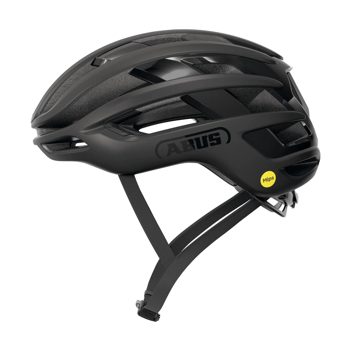 Abus Airbreaker 2.0 Mips racehelm, ultralicht ventilatieontwerp, voor wielrennen, zichtbaar in de afbeelding.