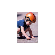 Kinderfietshelm van Abus Skurb in skaterstijl met in-mold constructie, kleurrijk en veilig voor kinderen tijdens het fietsen.