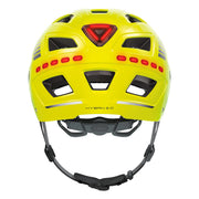 Abus Hyban 2.0 LED speed pedelec fietshelm met verstelbare pasvorm en geïntegreerde LED-verlichting, geschikt voor fietsers.