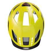 Abus Hyban 2.0 LED speed pedelec fietshelm met verstelbare pasvorm en reflecterende details, zwart en aerodynamisch ontwerp.