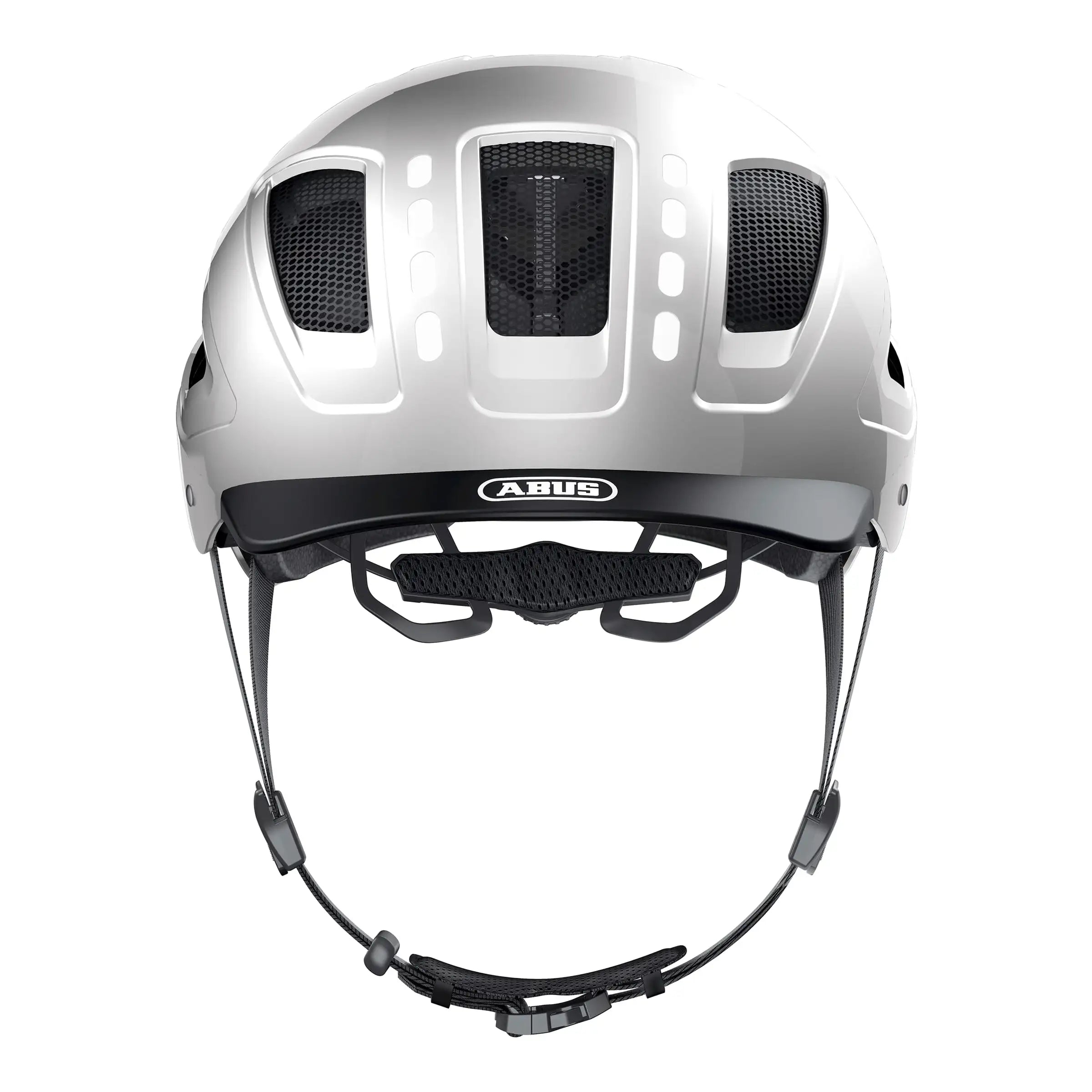 Abus Hyban 2.0 LED speed pedelec fietshelm met verstelbare pasvorm en geïntegreerde verlichting, zwart met ventilatieopeningen