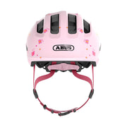 Abus Smiley 3.0 kinderfietshelm voor meisjes en jongens met kleurrijk ontwerp en ventilerende zijpanelen.