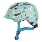 Abus Smiley 3.0 kinderfietshelm voor meisjes en jongens, kleurrijk en veilig voor kinderen, met verstelbare banden en ventilatiegaten.