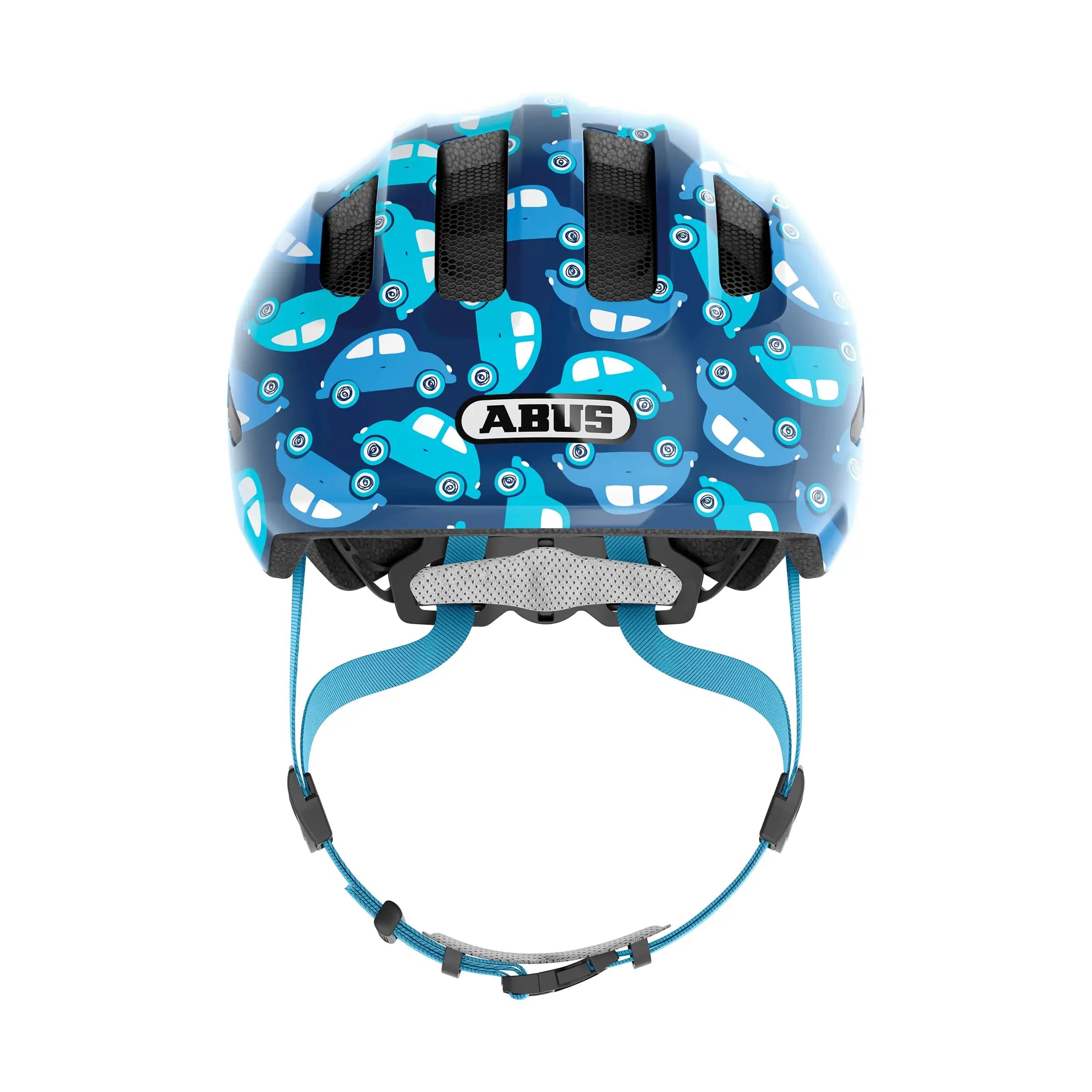 Abus Smiley 3.0 kinderfietshelm met LED-achterlicht, kleurrijk en verstelbaar voor jonge kinderen, veilig en comfortabel.