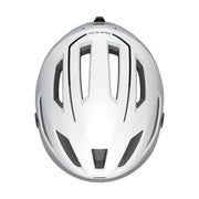 Abus Speed Pedelec helm met regenkap en oplaadbare lamp, veilige fietshelm voor elektrische fietsen, zwart en oranje design