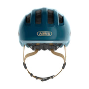 Abus Smiley 3.0 Ace kinderfietshelm met geïntegreerd oplaadlicht en kleurrijk ontwerp voor jonge fietsers.