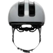Abus Hud-Y urban e-bike helm met magnetisch USB-achterlicht, lichtgewicht en veilig ontwerp voor stadsfietsen.