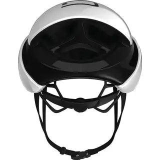 Abus Fietshelm Gamechanger met ventilatieopeningen en verstelbare band, ontworpen voor comfort en veiligheid tijdens het fietsen.