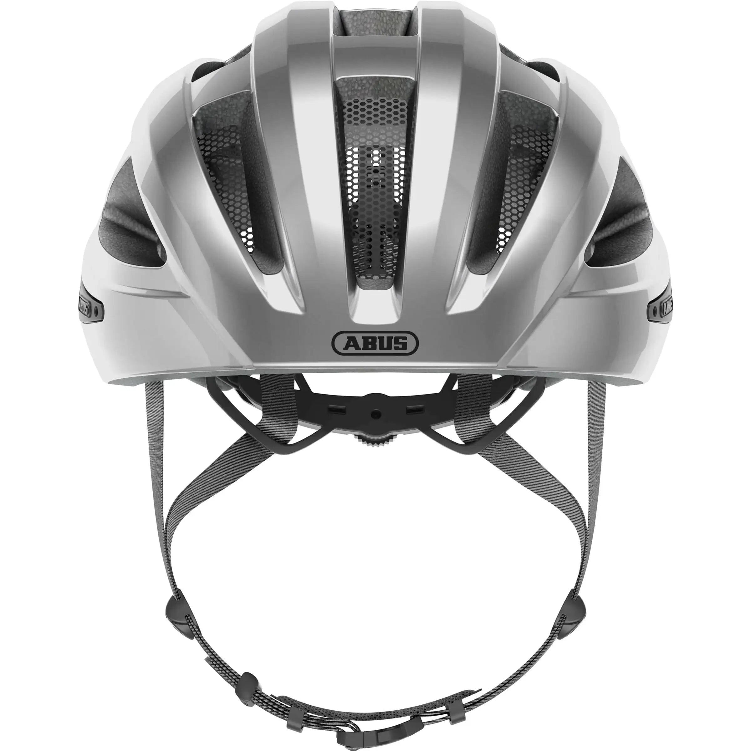 Abus Macator racefietshelm met goede ventilatie en sportief ontwerp, geschikt voor snel en comfortabel fietsen.