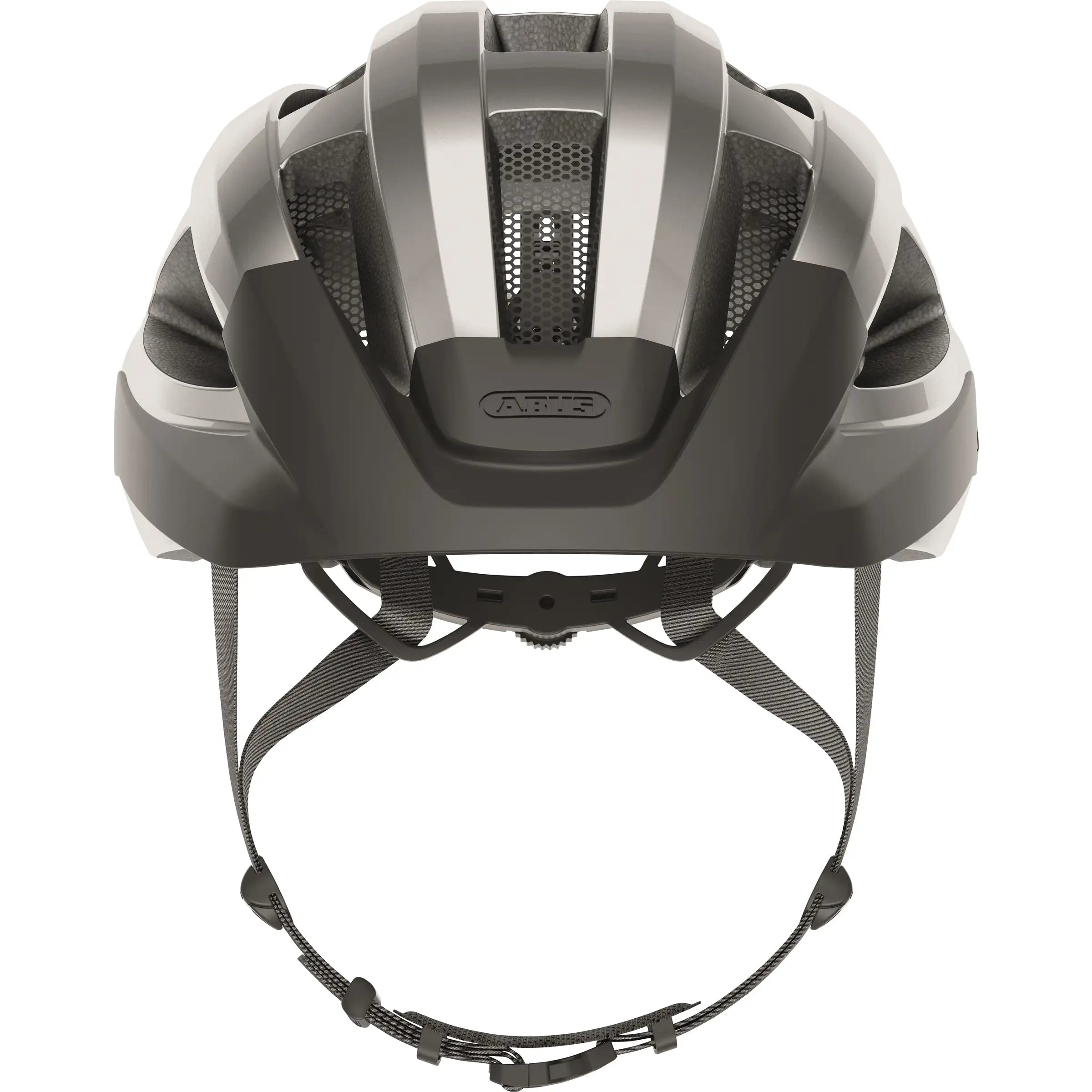 Abus Macator racefietshelm met goede ventilatie en sportieve uitstraling, geschikt voor wielrenners en fietsers.