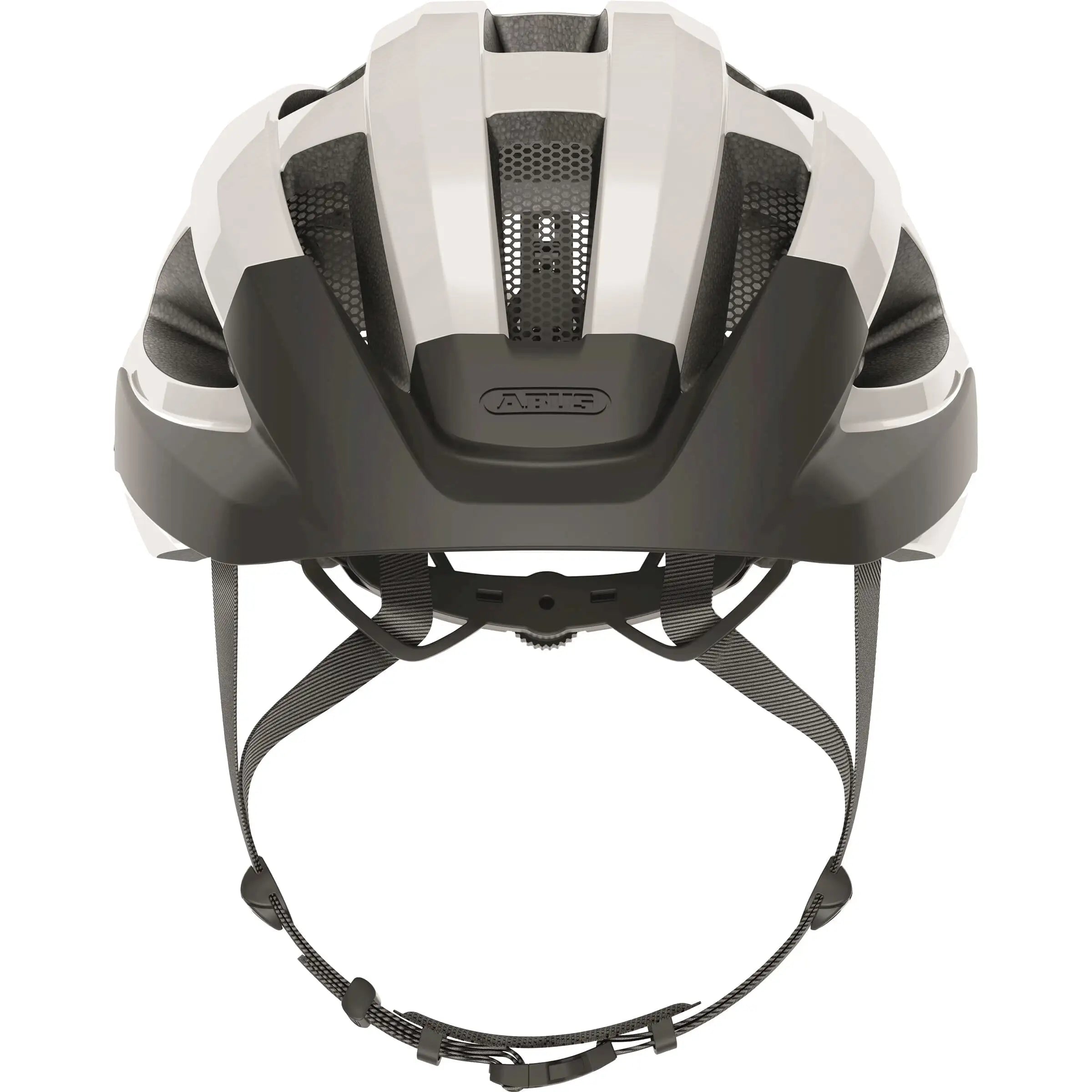 Abus Macator racefietshandschoen met goede ventilatie en sportief ontwerp, geschikt voor wielrenners en fietsers.