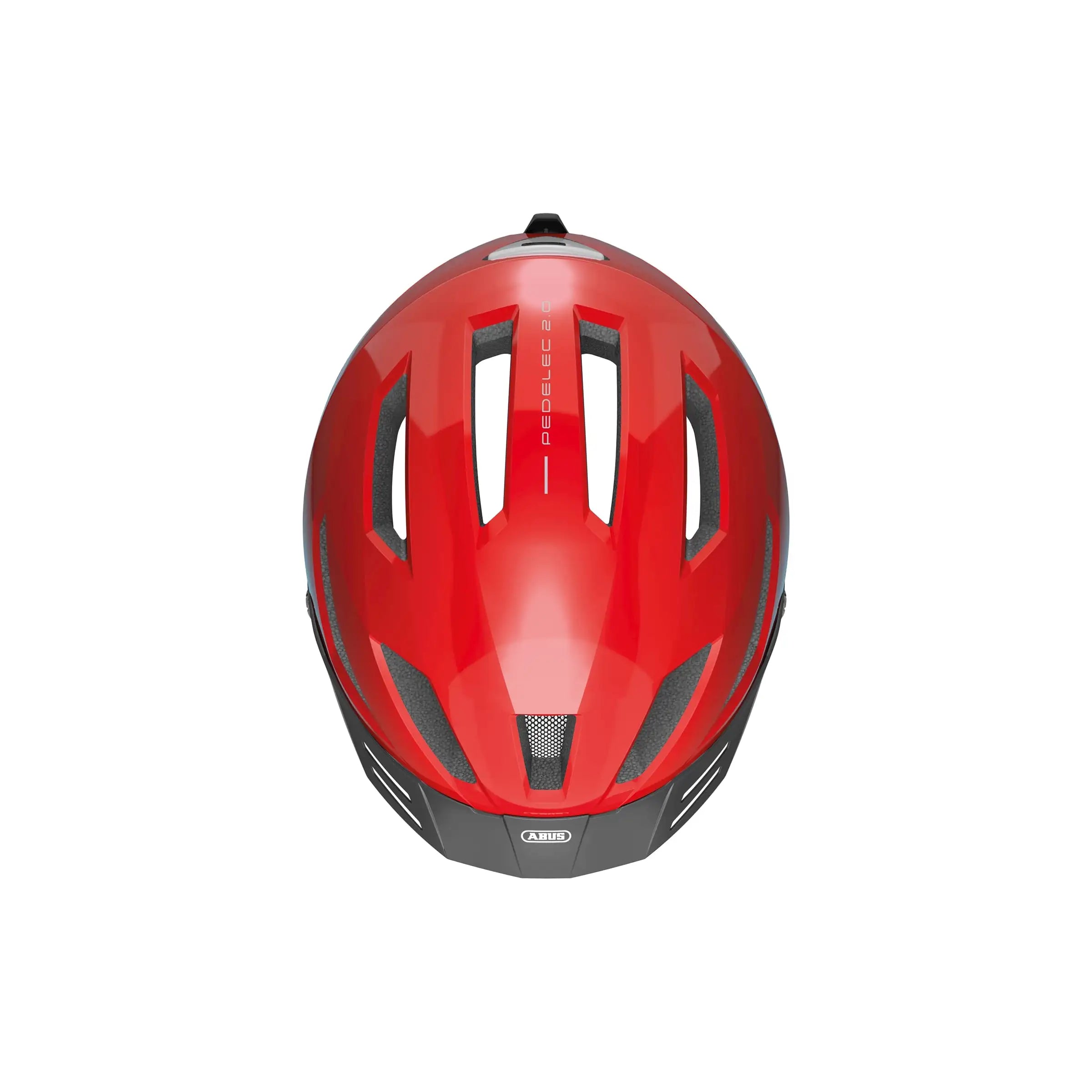Abus Speed Pedelec helm met geïntegreerde oplaadbare lamp, aerodynamisch ontwerp voor veilige fietsritten.