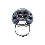 Abus Powerdome racefietshelm met ventilatie en zoom-ace sluiting, gemaakt in Italië, geschikt voor wielrennen.