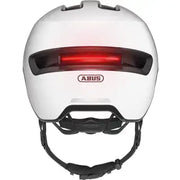 Abus Hud-Y urban e-bike helm met oplaadbare magnetische achter-LED en ventilatieopeningen, zwart, geschikt voor stadsfietsen