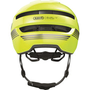 Abus Purl-Y Speed Pedelec fietshelm met NTA classificatie, oranje en grijze kleuren, ventilatieopeningen en verstelbare band