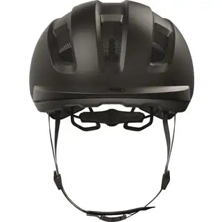 Abus speed pedelec helm Purl-Y Ace in wit met ventilatieopeningen en stevige bouw, geschikt voor snelle e-bikes.