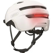 Abus Purl-Y Ace speed pedelec helm met geïntegreerd oplaadbaar LED-licht en NTA-geclassificeerd voor fietsveiligheid.