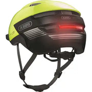 Abus Purl-Y Ace speed pedelec fietshelm met ingebouwd oplaadbaar LED-licht en NTA-geclassificeerde veiligheid, zwart met ademende ventilatie.