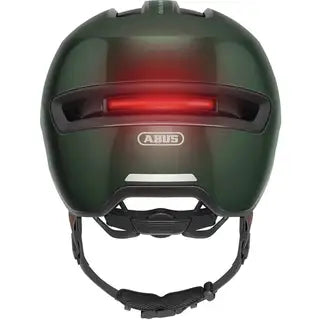 Abus E-Bike helm Hud-Y, lichte en veilige fietshelm voor elektrische fietsen, met ventilatieopeningen en verstelbare band.