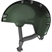 Abus Skurb Urban Safety MTB-helm voor stads- en mountainbiken, zwart met ventilatieopeningen en verstelbare riem.