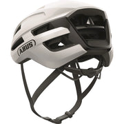 Abus Powerdome racefiets helm met ventilatiegaten en zoom-ace sluiting, gemaakt in Italië, voor optimale bescherming en comfort.