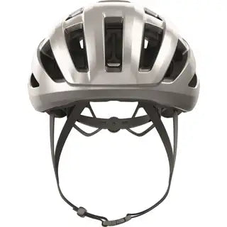 Abus Powerdome Mips racefietshelm in zwart met ventilatiegaten en verstelbare riem, gemaakt in Italië