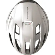 Abus Powerdome Mips racefietshelm in zwart met ventilatiegaten, gemaakt in Italië, voor veilig en comfortabel fietsen