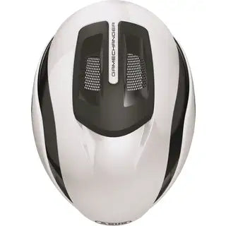 Abus Gamechanger 2.0 Aero Blade racefietshelm met aerodynamisch ontwerp en ventilatieopeningen, zwart met blauwe accenten