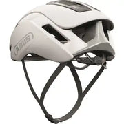 Abus Gamechanger 2.0 racefiethelm met Aero Blade, lichtgewicht en aerodynamisch ontworpen voor wielrenners, zwart met blauwe details.
