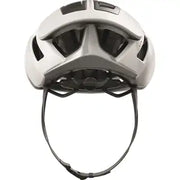 Abus Gamechanger 2.0 racefiets helm met aerodynamisch ontwerp en Blade ventilatiekanalen, zwart met oranje accenten.