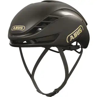Abus Gamechanger 2.0 racefietshelm met aerodynamisch Blade ontwerp, lichte weghelm voor wielrennen, zwart met witte details