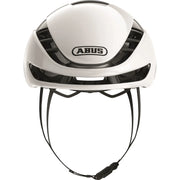 Abus Gamechanger 2.0 Mips racefiets helm met ventilerende zwarte schaal en verstelbare riempjes.