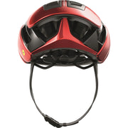Abus Gamechanger 2.0 Mips racefietshelm met aerodynamisch ontwerp en ventilatiegaten, soepel op hoofd gedragen.