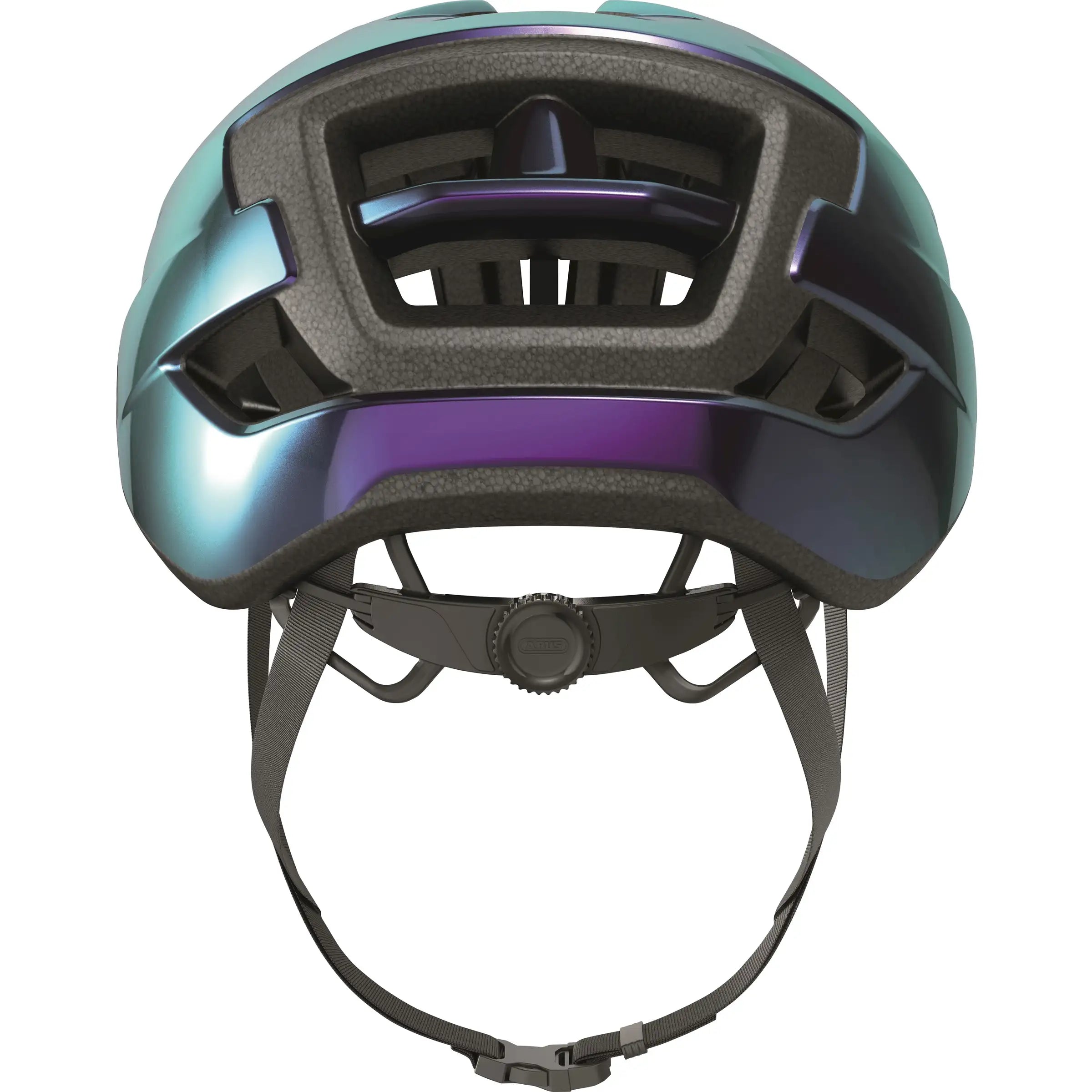 Abus Wingback racefietshoofdbescherming met aerodynamisch ontwerp en ventilerende uitsparingen, zwart, voor wielrenners