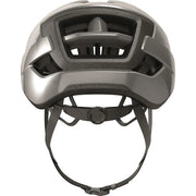 Abus Wingback racefietshelm in zwart met aerodynamisch ontwerp en verstelbare ventilatieopeningen.