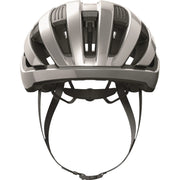 Abus Wingback racefietshelm met airflow-openingen en verstelbare riem, lichtgewicht en aerodynamisch voor wielrenners.