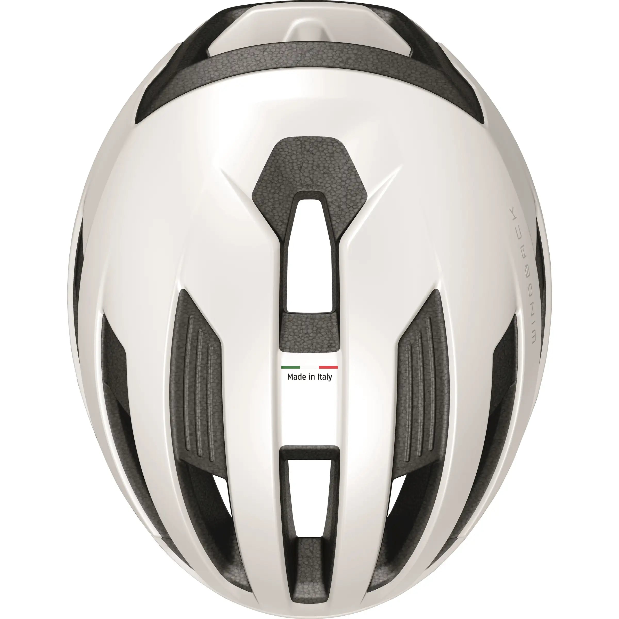 Abus Wingback racefietshoofdbescherming met aerodynamisch ontwerp, zwart met branding, geschikt voor wielrenners