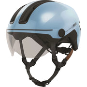 Abus Hud-Y Ace Speed Pedelec helm met geïntegreerd glazen vizier en USB-achterlicht, lichte en veilige fietshelm voor snelle ritten
