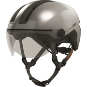 Abus Hud-Y Ace speed pedelec helm met geïntegreerd glazen vizier en USB-achterlicht, lichte en stevige fietshelm voor snelle ritten