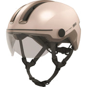 Abus Hud-Y Ace speed pedelec helm met geïntegreerd glazen vizier en USB-achterlicht, lichte en veilige fietshelm voor snel verkeer