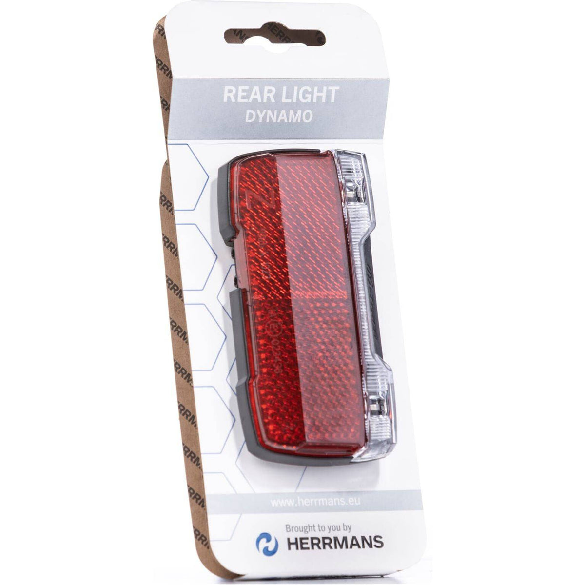 Herrmans H-Trace achterlicht voor e-bike, 6-12V, 50mm drager, 220° zichtbaarheid, helder rood LED-achterlicht voor fietsen