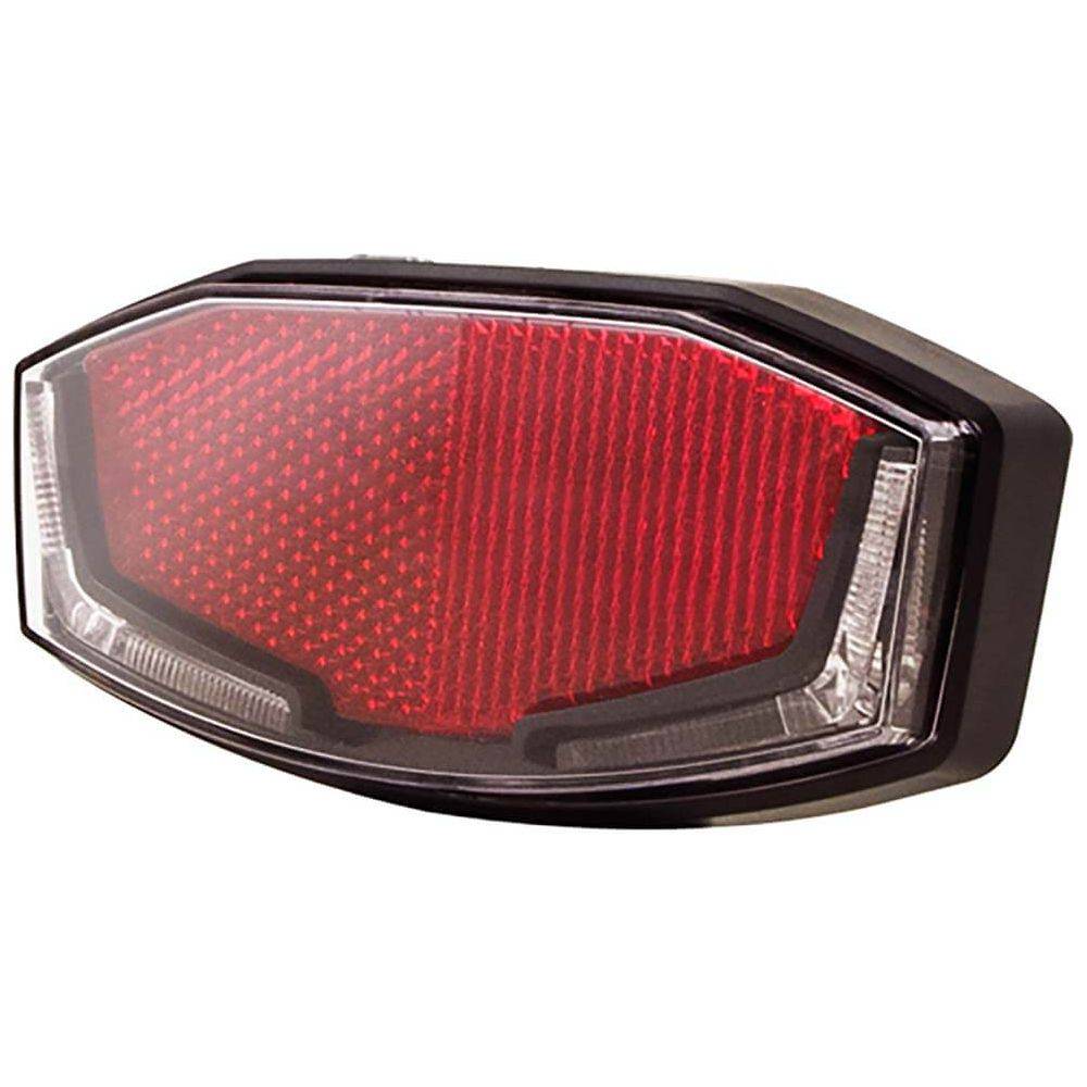 Spanninga achterlicht Lineo Xb met batterij, 50/80 mm, helder rood licht voor fietsveiligheid en zichtbaarheid.