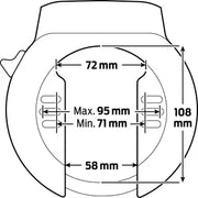 Zwart Axa Ringslot Solid Plus en Accuslot Bafang voor extra beveiliging van e-bikes, zichtbaar op de afbeelding.