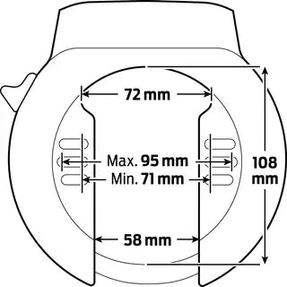 Zwart Axa Ringslot Solid Plus en Accuslot Bafang voor extra beveiliging van e-bikes, zichtbaar op de afbeelding.