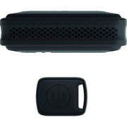Zwarte Abus alarmbox met afstandsbediening, onderdeel van de RC Single Set voor beveiliging en controle.