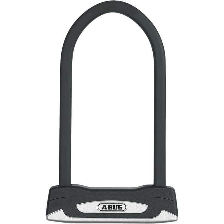 Abus Granit X-Plus 540 beugelslot, U-slot, 300 x 108 mm, ART 3, stevig fietsslot met blauwe en zilveren details.