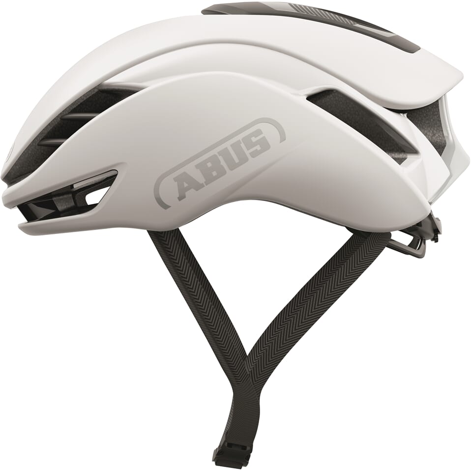 Abus Gamechanger 2.0 racefietshelm met aerodynamisch design en Blade ventilatie, geschikt voor wielrenners.