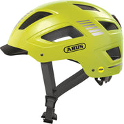 Abus Hyban 2.0 speed pedelec fietshelm met geïntegreerd led-achterlicht en MIPS bescherming, in zwart met ventilatiegaten
